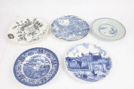 18th Century porcelain dish decorated with an Oriental landscape scene, Johnson Brothers Tower of