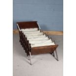 20th century extending camp bed, with a extending concertina body opening to reveal a camp bed