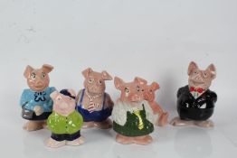 Six Wade Natwest piggy banks, to include 'Cousin Wesley', (6)