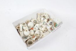 Collection of various crested china ornaments, to include a dog, cheese dishes, fish etc., (qty)