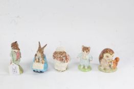 Five Royal Albert Beatrix Potter figurines (5)