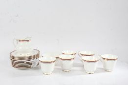 Royal Doulton Paragon Delphi pattern Debenhams part tea service, consisting of six cups, six