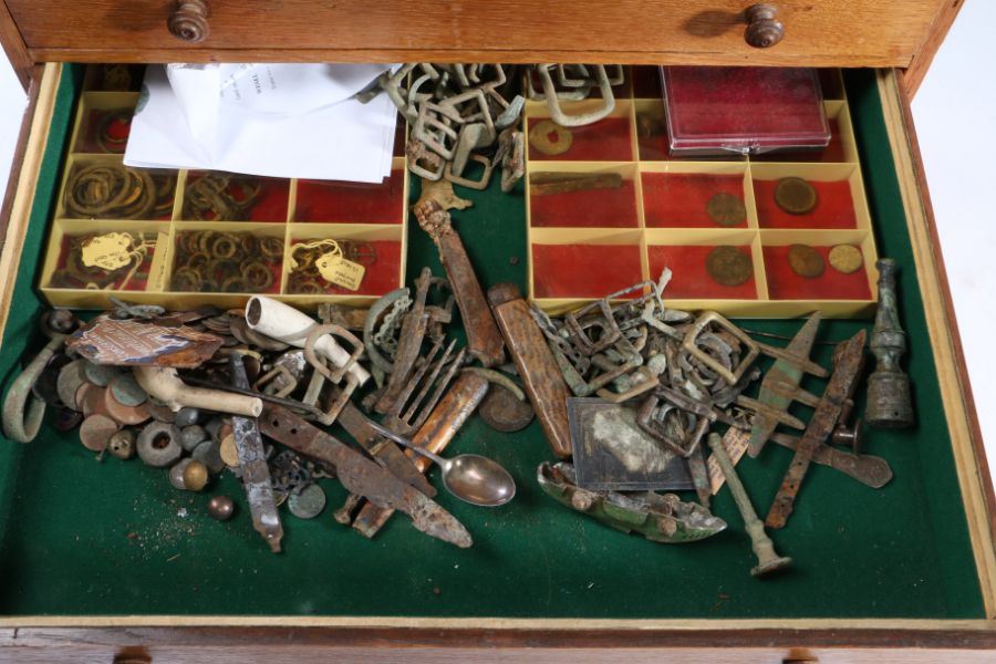 A collectors' cabinet filled with an interesting collection of artefacts, dating Roman to 20th - Image 8 of 12