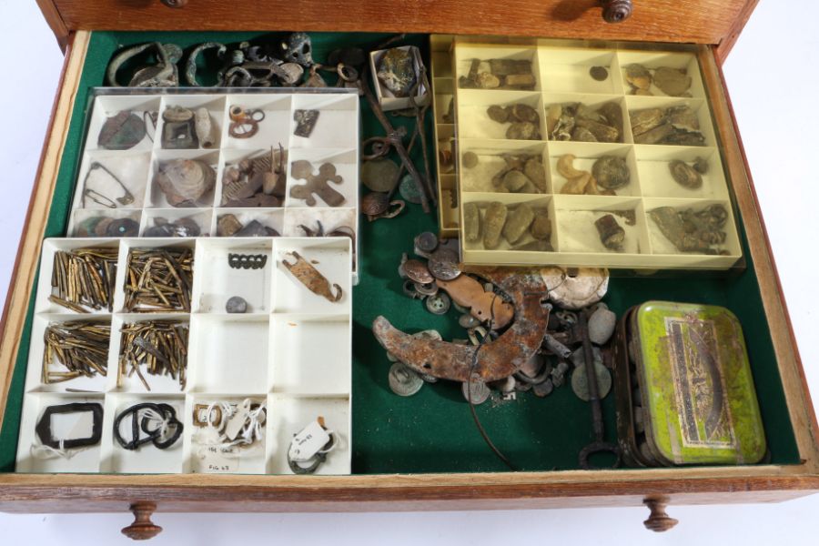 A collectors' cabinet filled with an interesting collection of artefacts, dating Roman to 20th - Image 12 of 12