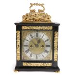 A 17th Century and later basket top table clock  Signed for Daniel Le Count, London The hinged