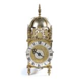 A rare Charles II brass lantern clock, Edward Webb, Chew Stoke, dated November 7th, circa 1680 ,