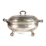 A RARE EARLY GEORGE III PEWTER LIDDED SOUP TUREEN, CIRCA 1760 By Joseph Spackman I, London [fl. 1749