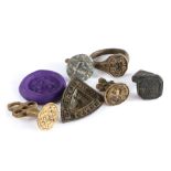 A collection of seals, to include a Medieval, Tudor and later examples, (6)