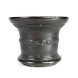 A MID-17TH CENTURY LEADED-BRONZE MORTAR, BY THE WHITECHAPEL FOUNDRY, LONDON Cast to the waist and