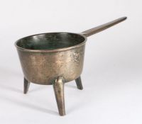 A LATE 17TH/EARLY 18TH CENTURY LEADED-BRONZE SKILLET, English With slightly moulded rim, the bowl