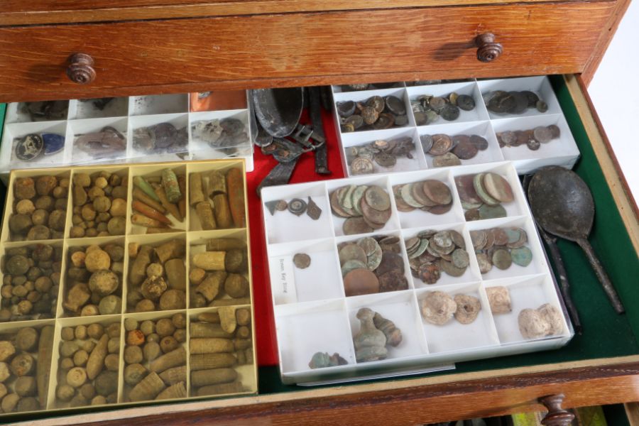 A collectors' cabinet filled with an interesting collection of artefacts, dating Roman to 20th - Image 11 of 12