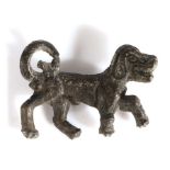 A 14th century pewter secular badge, designed as a Talbot Hound, 35mm high A 'Talbot' was an