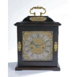 A rare brass mounted and ebony table clock, the movement by Henry Jones, London, circa 1685 and