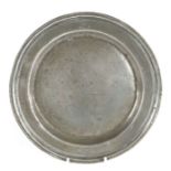 A William & Mary pewter multi-reed-rim plate, circa 1690 Having hallmarks to rim of maker ‘TM’ (