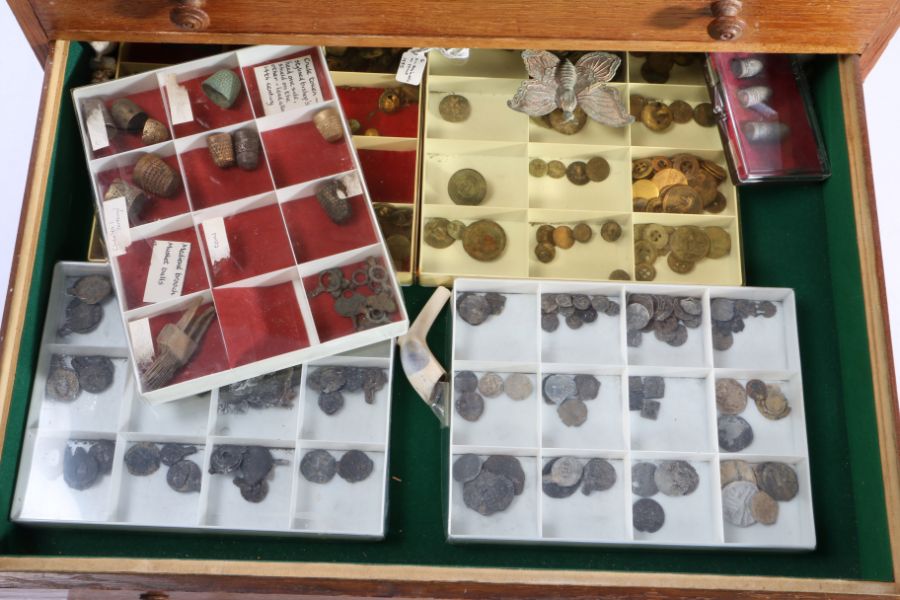 A collectors' cabinet filled with an interesting collection of artefacts, dating Roman to 20th - Image 10 of 12