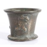A SMALL MID- TO LATE 17TH CENTURY LEADED BRONZE MORTAR, FROM THE LONDON 'UNIDENTIFIED FOUNDRY',