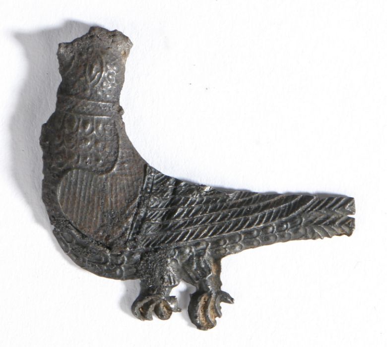A 15th century pewter pilgrims' badge, designed as a cockerel, 42mm long  The badge represents a - Image 2 of 2