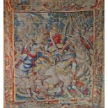 AN HISTORICAL TAPESTRY, FRANCO-FLEMISH, CIRCA 1600 Woven in wools, depicting The Battle from The
