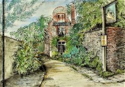 Ruth Catchpole (20th Century), pen, ink and watercolour study of 'Adam and Eve' pub, Norwich, signed