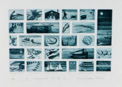 Elizabeth Morris (Contemporary) 'A Waterfront ABC', signed artist's proof etching, 82/100, 49cm x