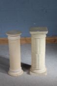 Pottery cylindrical column, 22cm diameter, 63cm high, pottery column formed from four sections, with