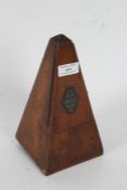 French mahogany cased metronome, 22cm tall