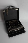 Corona portable typewriter, Made in U.S.A., with carrying case