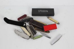 Collection of penknives, to include Girl Guides example, and a wine bottle opener (qty)