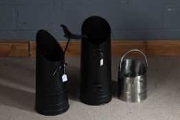 Three as new coal scuttles and a companion stand (4)