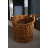 Wicker log basket, 57cm diameter