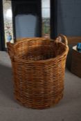Wicker log basket, 57cm diameter