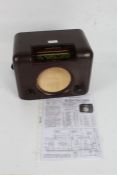 Bush DAC90A Radio serial number 03581, with information page, in working order