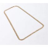 9 carat gold chain link necklace, weight 21.0 grams