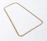 9 carat gold chain link necklace, weight 21.0 grams