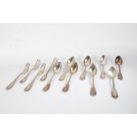 19th Century Christofle silver plated table cutlery, circa 1865, consisting of six table spoons