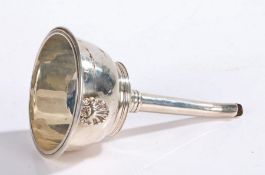 George III silver wine funnel, London, maker possibly William Eley I, the funnel with shell cast