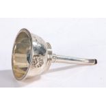 George III silver wine funnel, London, maker possibly William Eley I, the funnel with shell cast