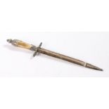 Victorian silver bladed and mother of pearl handled paper knife, Birmingham 1893, maker mark rubbed,