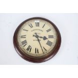 Synchronome Electric clock, London, housed in a mahogany case, the dial with roman numerals, 38cm