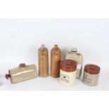 Collection of stoneware, to include two warmers, two Fortnum & Mason pots, and two bottles (6)