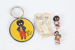 Robertson's advertising keyring, and two badges (3)