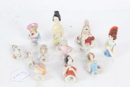 Collection of eleven porcelain half pin dolls (11)