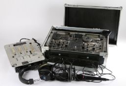 DJ Equipment to include Numark iCDMIX3 housed in a flight case, Gemini PS-626i Stereo mixer together
