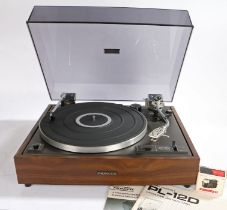 Pioneer PL-12D belt drive turntable with Shure M55E cartridge, with operating instructions. S/N