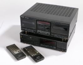 Sony CDP-M77 CD player with Sony TC-V901 Twin Cassette player/recorder.