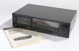 Denon stereo cassette player DR-M24HX serial number 9011505027 with operating instructions
