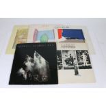 5 x Genesis LPs. Abacab (CBR 102), embossed sleeve. Duke (CBR 101), gatefold sleeve. The Lamb Lies