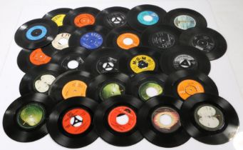 25 x Rock 7" singles. Artists to include The Beatles, David Bowie, Bob Dylan, The Kinks, The Rolling