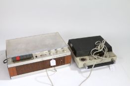 Binatone portable turntable together with Ferguson Auto Recorder Reel To Reel Tape Recorder (2).