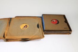 Abum containing 12" 78s by Enrico Caruso, HMV red and yellow labels DB113, DB125, DB616, DB640,